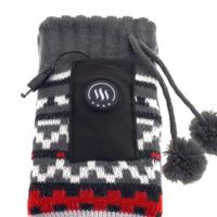 Glovii GOBM slof Laarsslof Vrouw Grijs, Rood, Wit - thumbnail