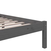 Bedframe massief hout grijs 100x200 cm - thumbnail