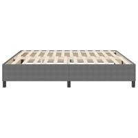 Boxspring bed Lichtgrijs 200 x 200 cm Katoenen stof - thumbnail