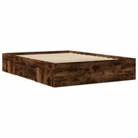 Bedframe zonder matras hout gerookt eikenkleurig 140x190 cm - thumbnail