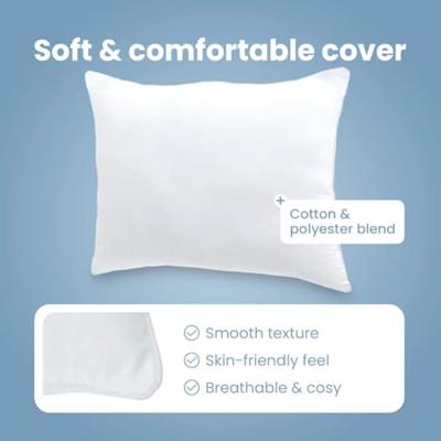 VidaXL Hoofdkussen met kussen wit katoen en polyester