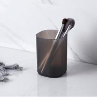 2 stks multifunctionele 4 grid Desktop pennenhouder Office school opslag geval duidelijk plastic vak Desk potlood organisator (grijs ronde) - thumbnail