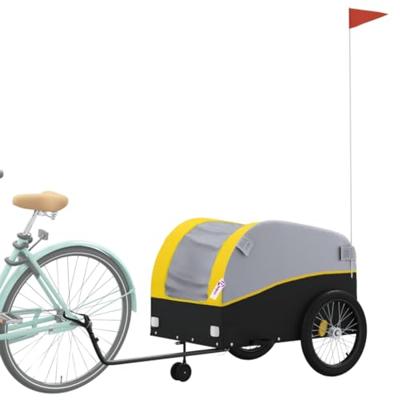Fietstrailer 45 kg ijzer zwart en geel Fietstrailer 45 kg ijzer zwart en geel