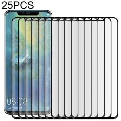 25 stuks 0.3 mm 9H oppervlaktehardheid 3D gebogen rand volledig scherm gehard glas film voor Huawei mate 20 Pro