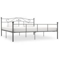 Bedframe metaal grijs 180x200 cm - thumbnail