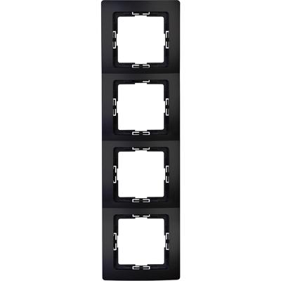 KOPP Afdekraam Paris HK05 Mat Zwart - 4-voudig