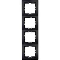 KOPP Afdekraam Paris HK05 Mat Zwart - 4-voudig - thumbnail