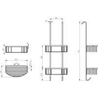 Xellanz Domo Doucherekje Hangend - Mat Zwart Design - thumbnail