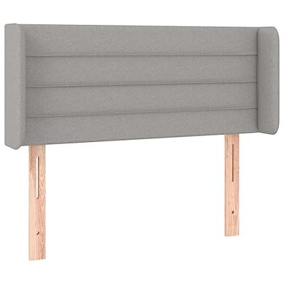 Hoofdbord LED 103x16x78/88 cm stof lichtgrijs