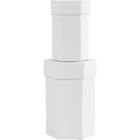 Creativ Company Zeskantige dozen, h: 7+9 cm, afm 4,5+6 cm, wit, 2 stuk/ 1 set - thumbnail