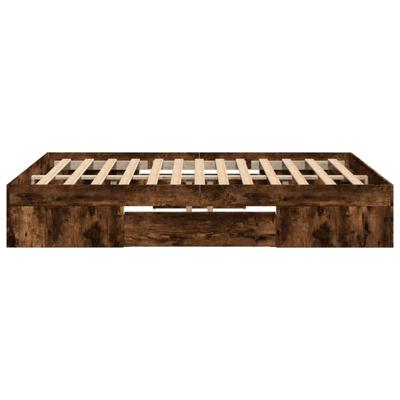 Bedframe zonder matras hout gerookt eikenkleurig 120x200 cm - thumbnail