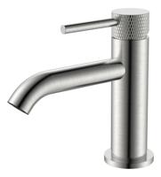 Ribbd fonteinkraan 1/2" geborsteld staal - thumbnail