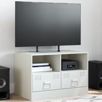 Tv-meubel 67x39x44 cm staal wit - thumbnail
