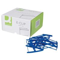 Q-CONNECT archiefbinder E-clip, doos van 100 stuks, blauw - thumbnail