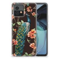 Motorola Moto G72 | TPU Hoesje | Pauw met Bloemen - thumbnail