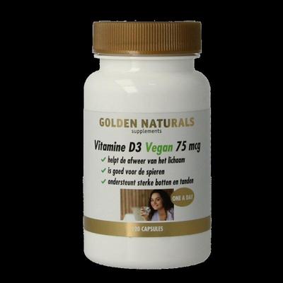 Golden Naturals Vitamine D3 Vegan 75mcg Capsules