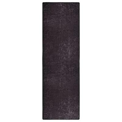 VidaXL Vloerkleed wasbaar anti-slip 80x300 cm antracietkleurig