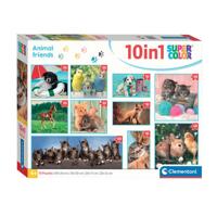 Clementoni legpuzzel super color 10in1 animal friends - thumbnail