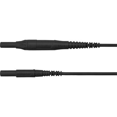 Schützinger Meetsnoer Stekker 4 mm Stekker 4 mm 150.00 cm Zwart 1 stuk(s)