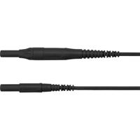 Schützinger Meetsnoer Stekker 4 mm Stekker 4 mm 150.00 cm Zwart 1 stuk(s) - thumbnail