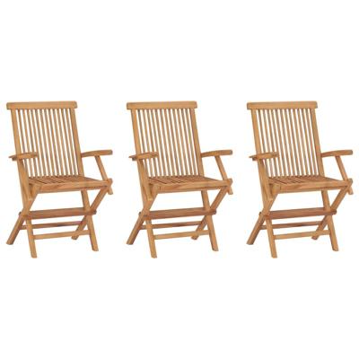 Tuinstoelen 3 st inklapbaar massief teakhout Tuinstoelen 3 st inklapbaar massief teakhout