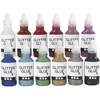 Creativ Company Glitterlijm diverse kleuren, 12x25ml