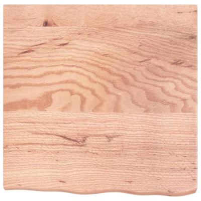 Wastafelblad 60x60x(2-6) cm behandeld massief hout lichtbruin
