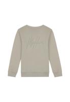 Malelions Junior Striped Signature Sweater Olijf Groen-176 maat 176 - thumbnail