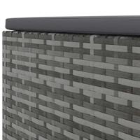 8-delige Loungeset met kussens poly rattan grijs - thumbnail