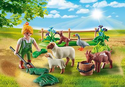 PLAYMOBIL cadeauset Country   Boerin met weidedieren (70608)