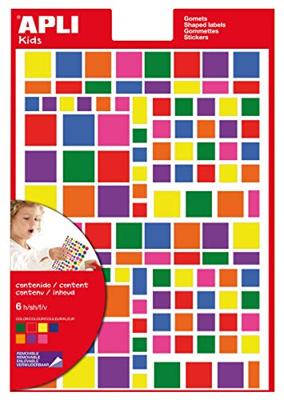 Apli Kids verwijderbare stickers, cirkel, blister met 624 stuks in geassorteerde kleuren en groottes