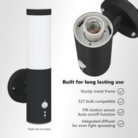 Buiten Wandlamp Zwart 15 x 7,5 x 33 cm - thumbnail