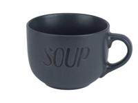Soepkom SOUP met oor donker grijs - thumbnail