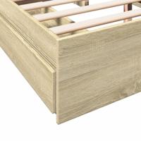 Bedframe met lades bewerkt hout sonoma eikenkleurig 150x200 cm - thumbnail