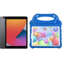 Apple iPad (2020) 10.2 inch 32 GB Wifi + 4G Space Gray + Kinderhoes Blauw - thumbnail