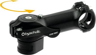 By,schulz voorbouw "stem twist sds" stem stem twist sds" 75/31,8mm,alu,black