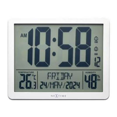 Digitale tafel-/wandklok 17.3x14x2.7cm - RCC - weerstation - ABS - NeXtime - "Oneforall"