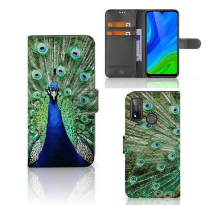 Huawei P Smart 2020 | Telefoonhoesje | Met pasjeshouder | Pauw