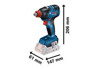 Bosch Blauw GDX 18V-200 Professional | Accuslagschroevendraaier / slagmoeraanzetter | Body - Zonder accu&apos;s en lader - 06019J2204 - thumbnail