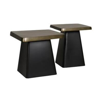 Bijzettafel (set Van 2) Barra - Brons|Goud|Zwart - Metaal