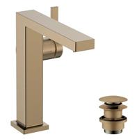 Hansgrohe Tecturis E ééngreeps wastafelkraan 150 Fine CoolStart met afvoerplug, Brushed Bronze - thumbnail