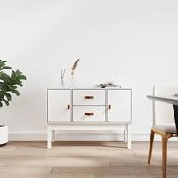 Dressoir 110x40x78 cm massief grenenhout wit - thumbnail