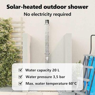 VidaXL Buitenzonne-douche zwart 217 cm pvc en aluminium