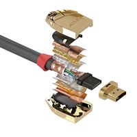 LINDY 37865 HDMI-kabel HDMI Aansluitkabel HDMI-A-stekker, HDMI-A-stekker 7.50 m Grijs 4K UHD - thumbnail