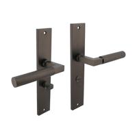 Deurkruk Baustil op langschild 245x45mm WC63/8mm antraciet-grijs - thumbnail