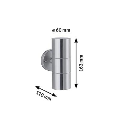 Paulmann 94331 Wandlamp GU10 RVS (geborsteld)