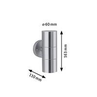 Paulmann 94331 Wandlamp GU10 RVS (geborsteld) - thumbnail