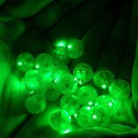 100 stuks ronde flash bal LED ballon lichten Mini Flash lichtgevende lampen lantaarn Bar kerst bruiloft partij decoratie lichten (groen) - thumbnail