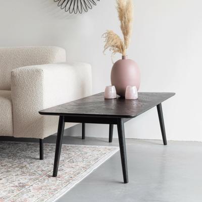 ZILT Salontafel 'Hany' Essenhout Visgraat, 120 x 60cm, kleur Zwart