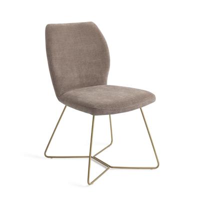 Jesper Home Ikata eetkamerstoel Mocha Mist beehive gold